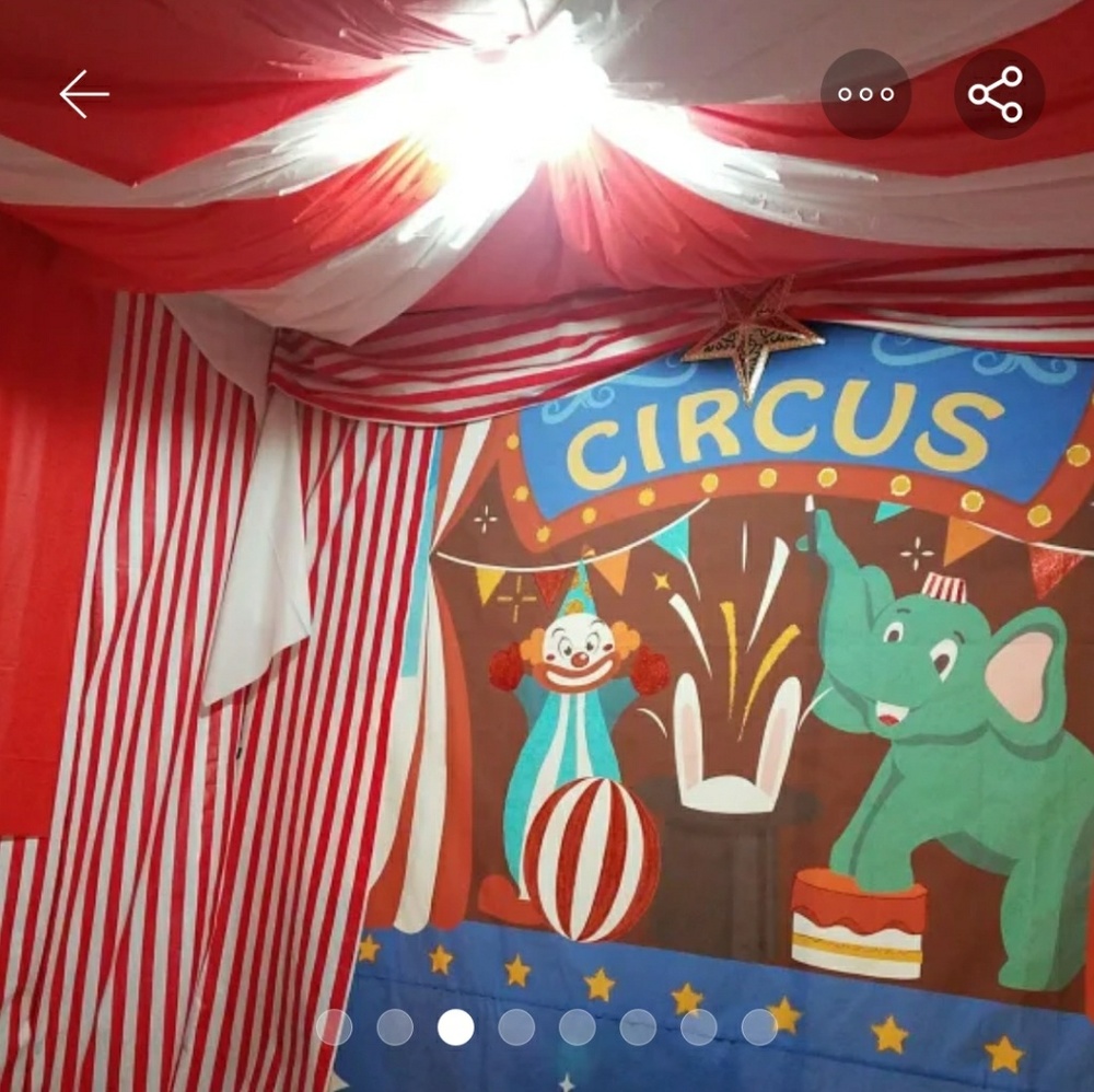 4 Background different sizes circus theme carnival